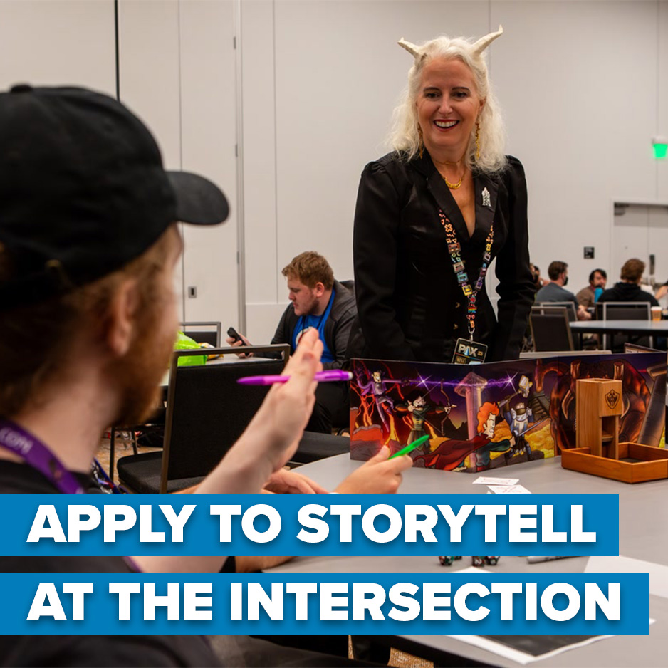 Apply to be a Storyteller at the PAX West 2025 Intersection. Applications close Friday, June 20th at 5:00 pm PT.